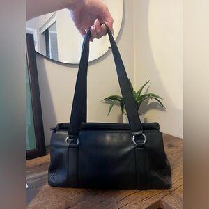 Derek Alexander VTG Black Leather Shoulder Bag